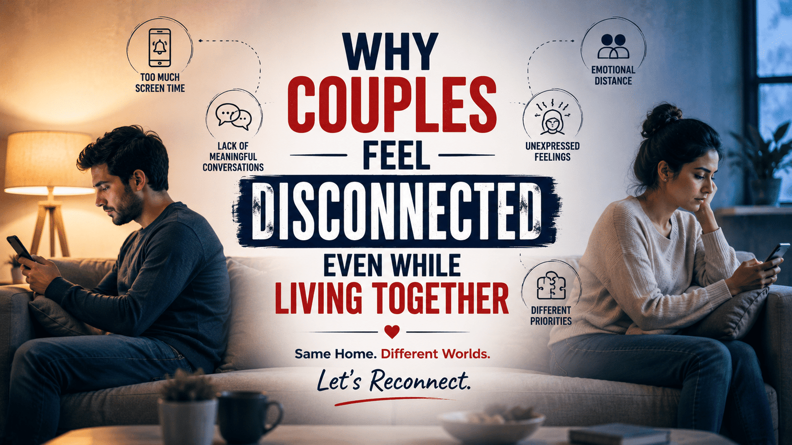 You are currently viewing 5 Surprising Reasons Why Couples Feel Disconnected Even While Living Together